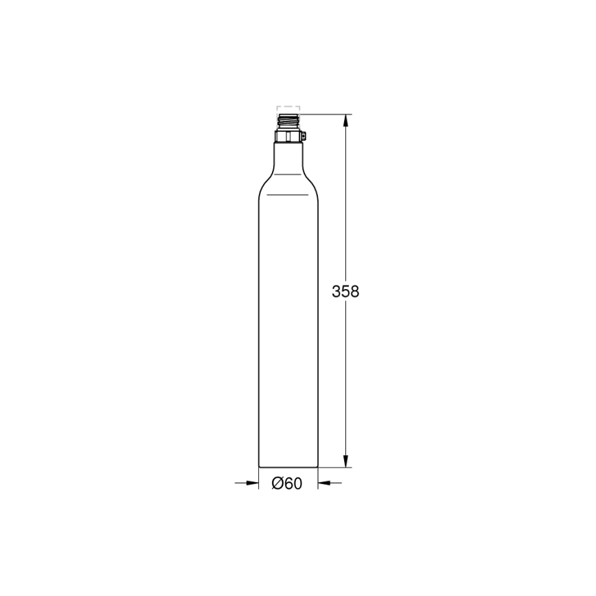 GROHE 40422000 - Nerezová karbonizačná fľaša GROHE BLUE 425 g CO2 (4 ks)