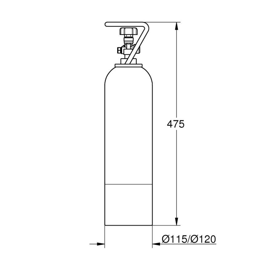 GROHE 40423000 - Štartovacia sada s tlakovou fľašou CO2 pre GROHE BLUE, 2 kg