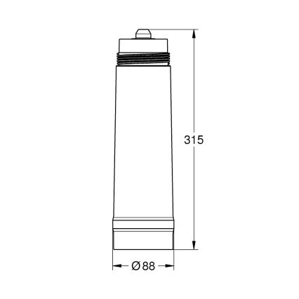 GROHE 40430001 - Filter GROHE BLUE 12,4” x 4,55” biela