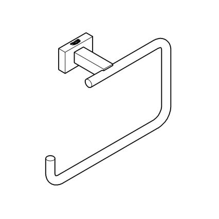 GROHE 40510001 - Držiak na uteráky ESSENTIALS CUBE 188 mm lesklý chróm
