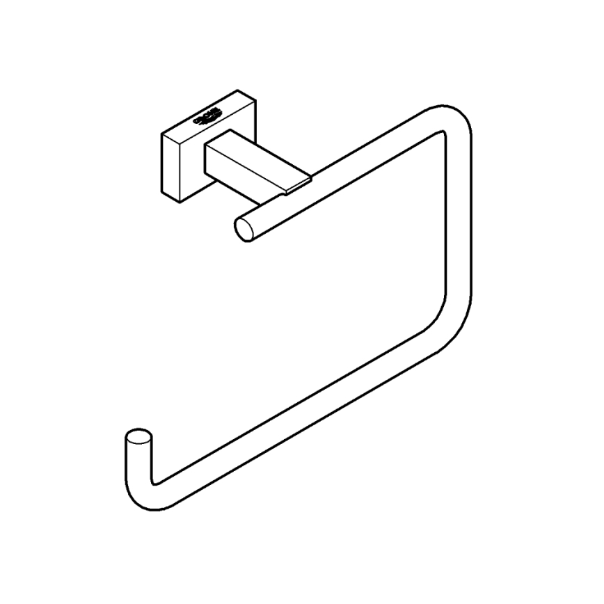GROHE 40510001 - Držiak na uteráky ESSENTIALS CUBE 188 mm lesklý chróm
