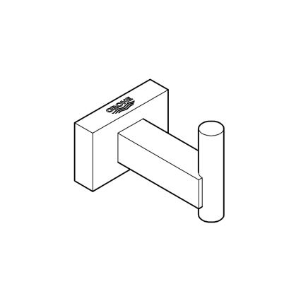 GROHE 40511001 - Háčik na župan ESSENTIALS CUBE lesklý chróm