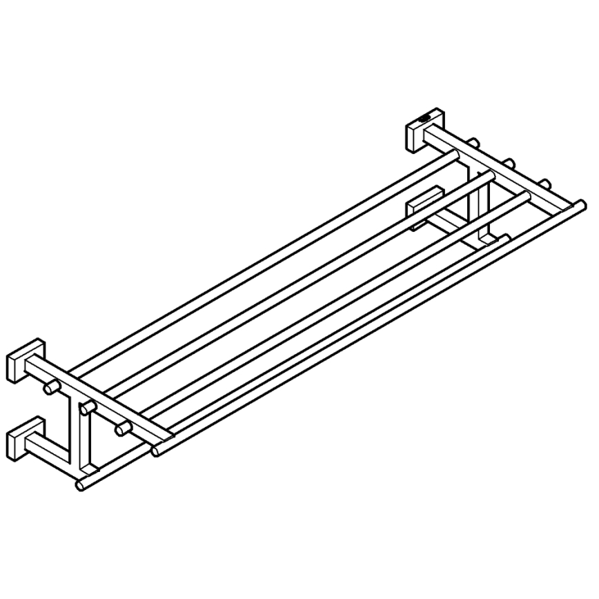 GROHE 40512001 - Multivešiak na uteráky ESSENTIALS CUBE 600 mm lesklý chróm