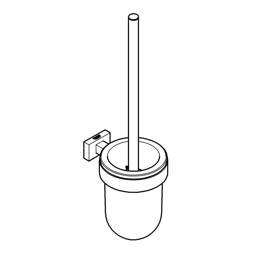 GROHE 40513DC1 - Súprava na čistenie WC ESSENTIALS CUBE nerez