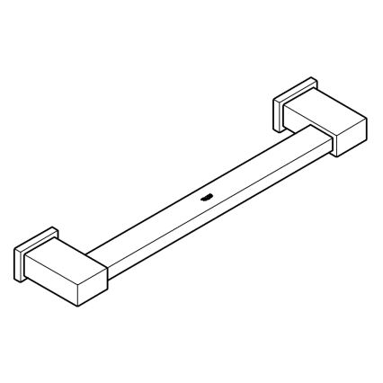 GROHE 40514001 - Madlo na vaňu ESSENTIALS CUBE 392 mm, lesklý chróm