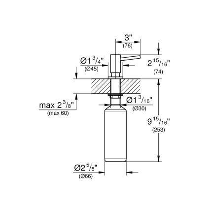GROHE 40535AL0 - Dávkovač tekutého mydla COSMOPOLITAN 500 ml grafitový