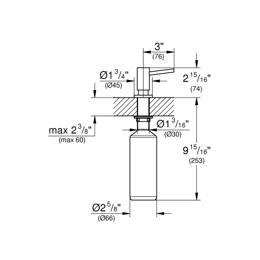 GROHE 40535AL0 - Dávkovač tekutého mydla COSMOPOLITAN 500 ml grafitový