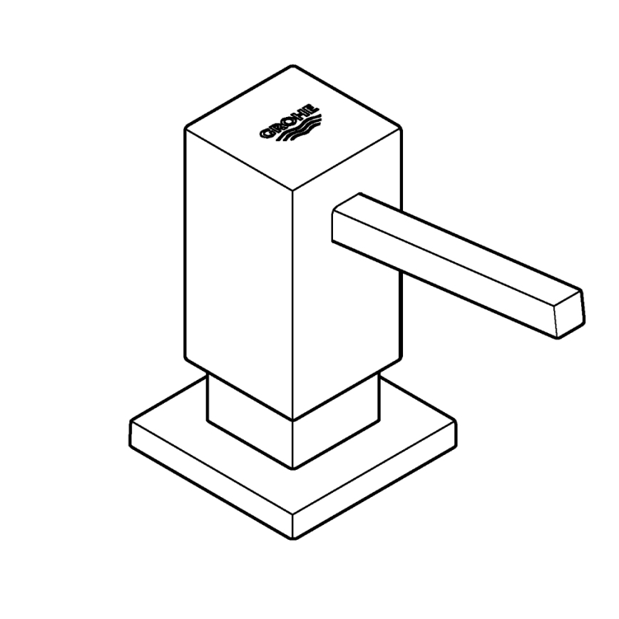 GROHE 40649000 - Dávkovač na mydlo CUBIC 500 ml lesklý chróm