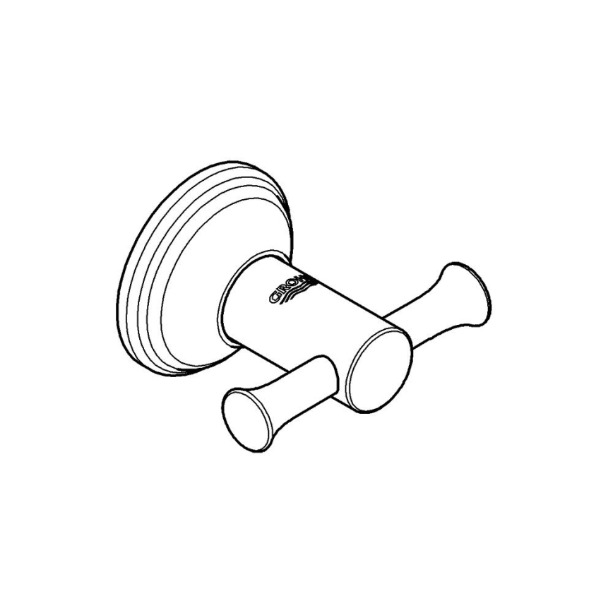 GROHE 40656001 - Háčik na župan ESSENTIALS AUTHENTIC lesklý chróm