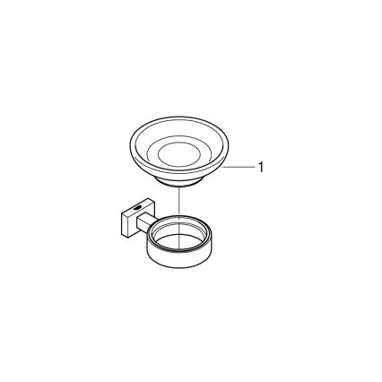 GROHE 40754001 - Miska na mydlo ESSENTIALS CUBE lesklý chróm