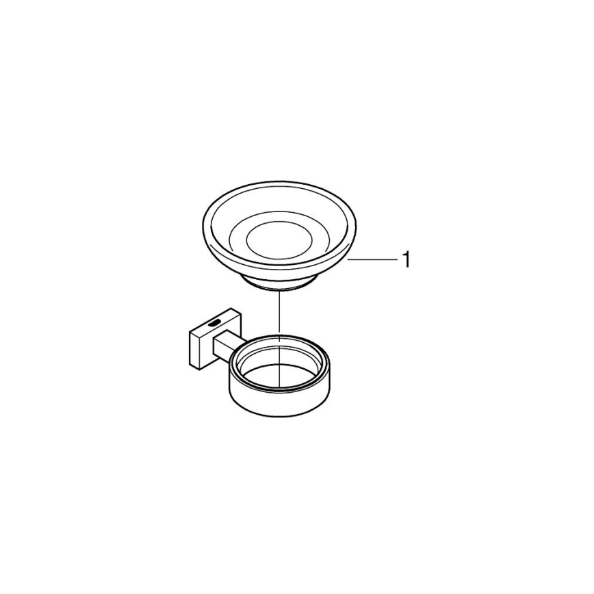 GROHE 40754001 - Miska na mydlo ESSENTIALS CUBE lesklý chróm