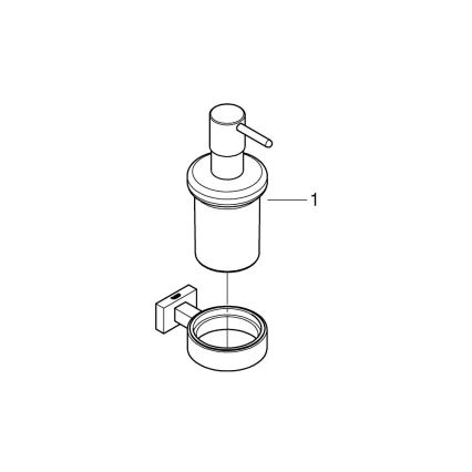 GROHE 40756001 - Dávkovač tekutého mydla ESSENTIALS CUBE 160 ml lesklý chróm