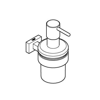 GROHE 40756001 - Dávkovač tekutého mydla ESSENTIALS CUBE 160 ml lesklý chróm