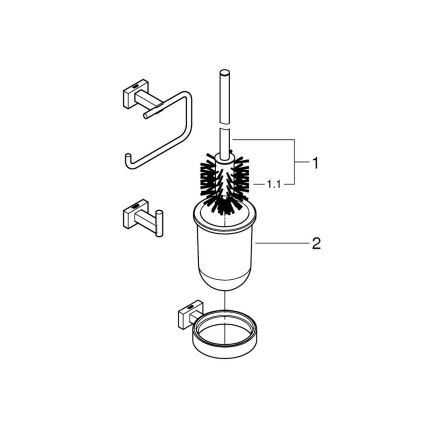 GROHE 40757001 - Sada doplnkov ESSENTIALS CUBE lesklý chróm