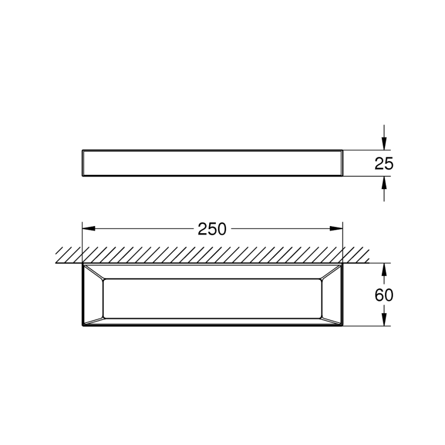 GROHE 40766000 - Držiak na uteráky SELECTION CUBE 25 × 6 × 1,5 cm lesklý chróm