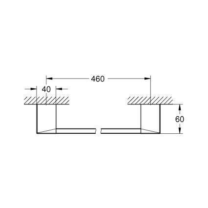 GROHE 40767000 - Držiak na uteráky SELECTION CUBE 500 mm lesklý chróm