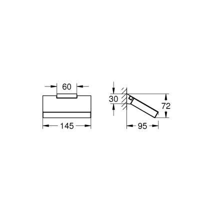 GROHE 40781000 - Držiak toaletného papiera SELECTION CUBE lesklý chróm