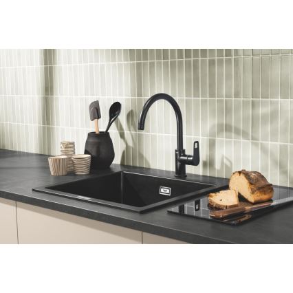 GROHE 40786K00 - Sklenená doska 450 × 240 × 19 mm čierna