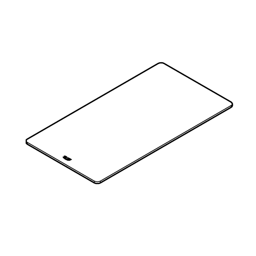 GROHE 40786L00 - Sklenená doska 450 × 240 × 19 mm biela