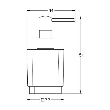 GROHE 40805000 - Dávkovač tekutého mydla SELECTION CUBE 300 ml lesklý chróm
