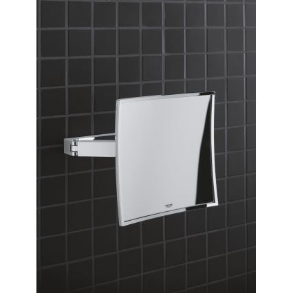 GROHE 40808000 - Kozmetické zrkadlo SELECTION CUBE 22,3 × 22,3 cm lesklý chróm