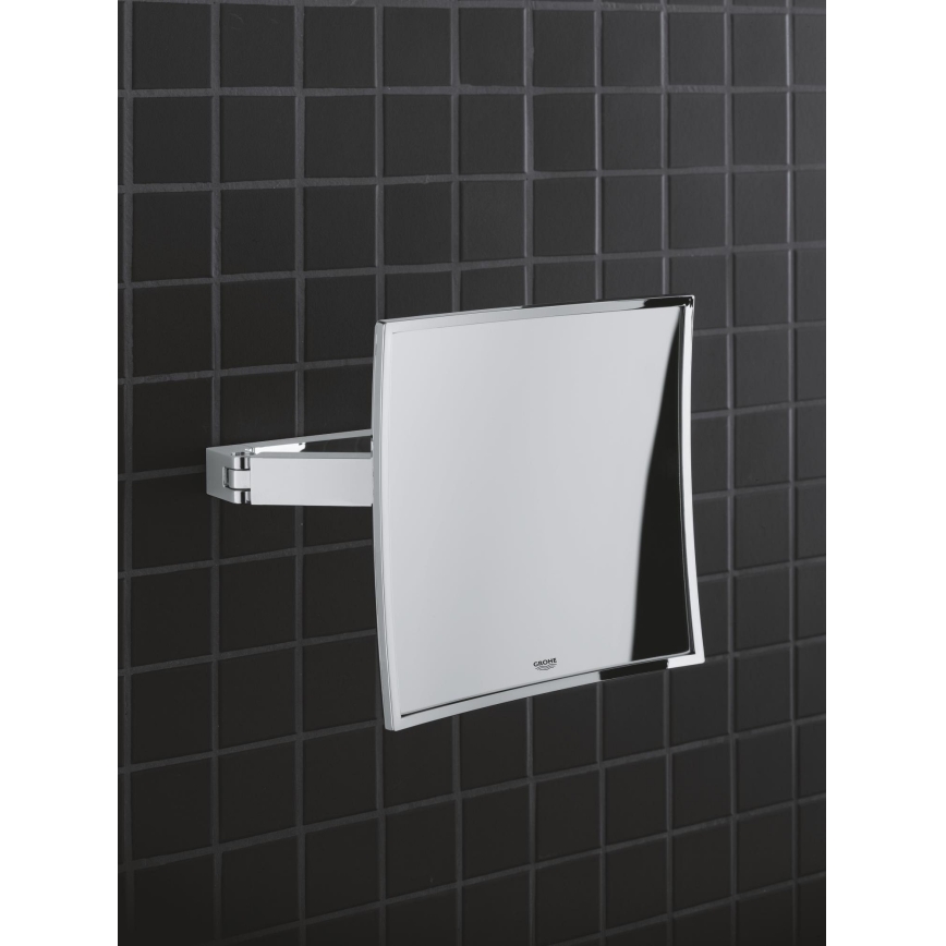 GROHE 40808000 - Kozmetické zrkadlo SELECTION CUBE 22,3 × 22,3 cm lesklý chróm