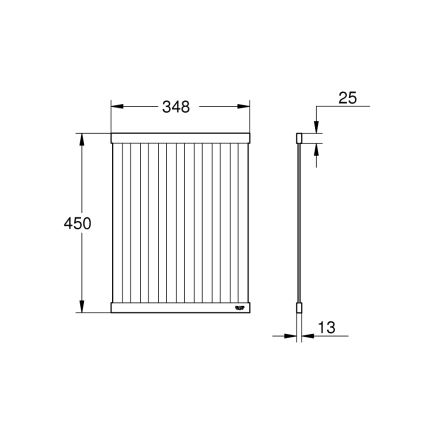 GROHE 40856SD0 - Odkvapávacia doska 450 × 348 mm, kartáčovaná nerezová oceľ