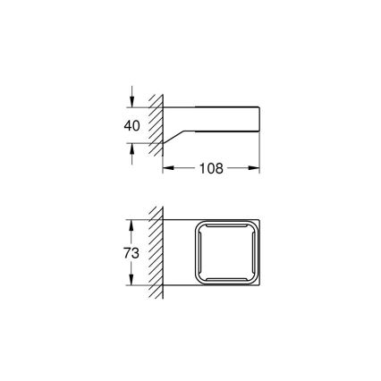 GROHE 40865000 - Držiak SELECTION CUBE lesklý chróm