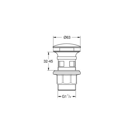 GROHE 40869000 - Odtoková súprava Ø 63 mm, lesklý chróm