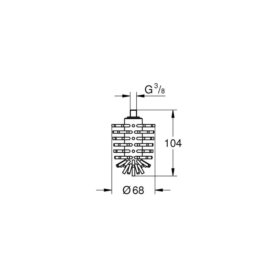 GROHE 40870000 - Náhradná hlavica na WC kefu SELECTION CUBE biela