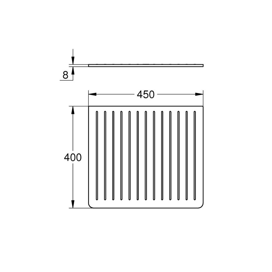 GROHE 40871K00 - Odkvapkávacia doska 450 x 400 mm keramika/čierna
