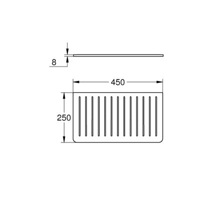 GROHE 40872K00 - Odkvapkávacia doska 450 x 250 mm keramika/čierna