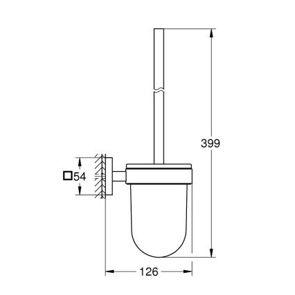 GROHE 40977000 - Súprava na čistenie toalety START CUBE lesklý chróm