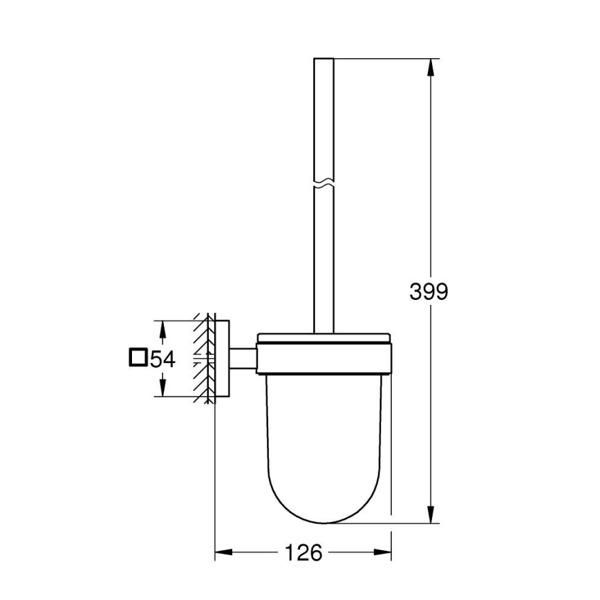 GROHE 40977000 - Súprava na čistenie toalety START CUBE lesklý chróm