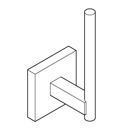 GROHE 409792430 - Držiak na náhradný toaletný papier START CUBE 13,4x6 cm čierny