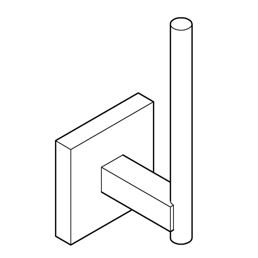 GROHE 409792430 - Držiak na náhradný toaletný papier START CUBE 13,4x6 cm čierny