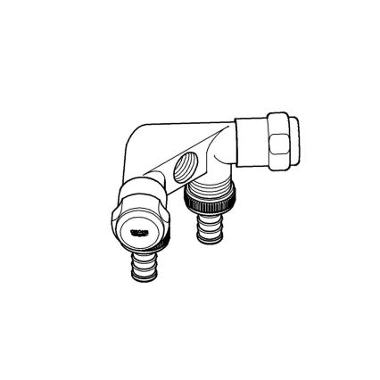 GROHE 41020000 - Dvojitý ventil EGGEMANN 12” lesklý chróm