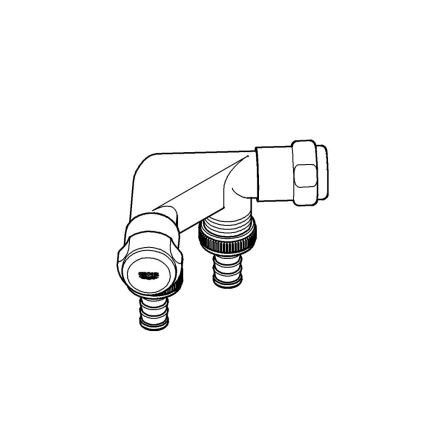 GROHE 41022000 - Dvojitý ventil EGGEMANN DN 15 lesklý chróm
