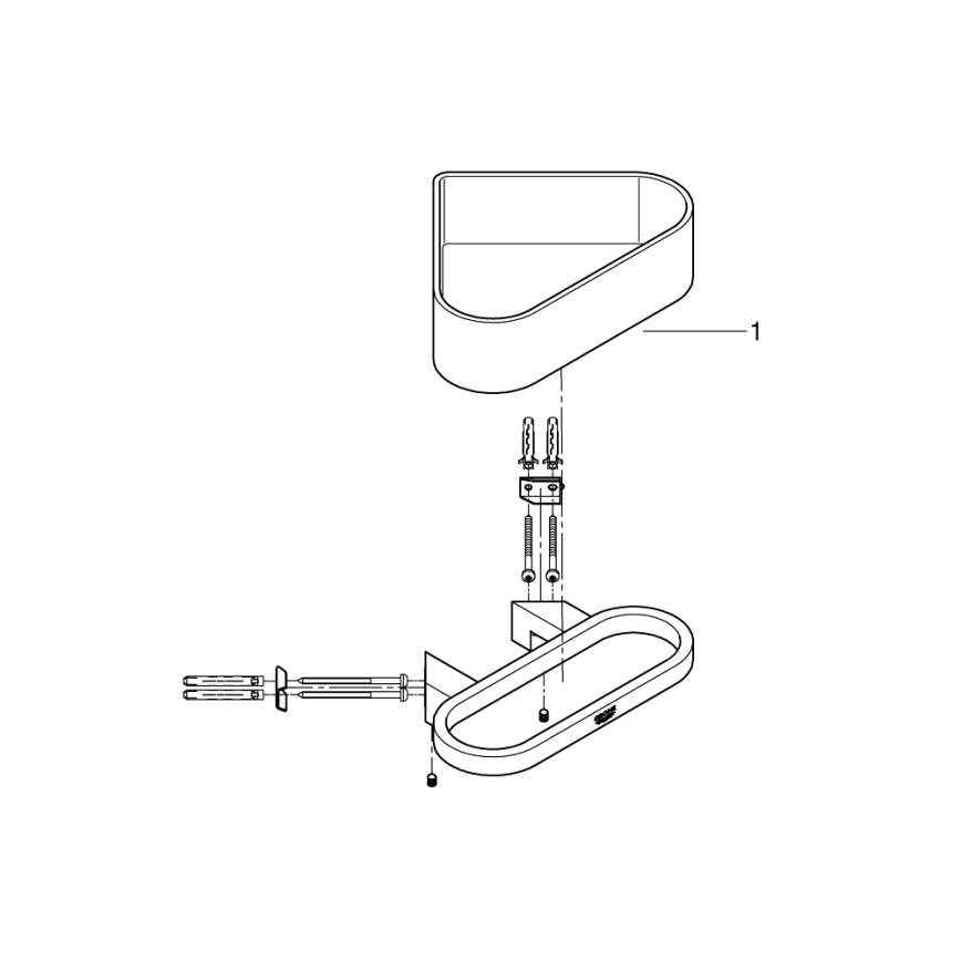 GROHE 41038000 - Rohová sprchová vanička SELECTION v lesklom chróme