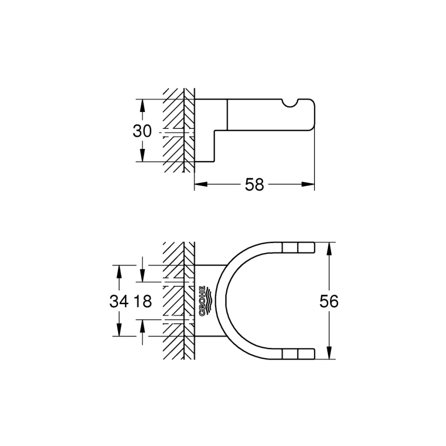 GROHE 41049000 - Dvojitý háčik SELECTION lesklý chróm