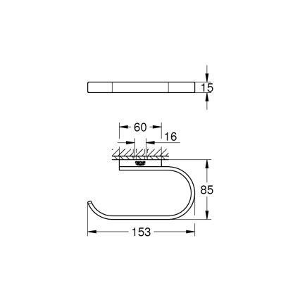 GROHE 41068AL0 - Držiak toaletného papiera SELECTION grafit