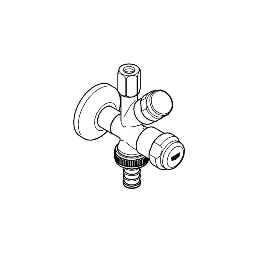 GROHE 41073000 - Kombi-rohový ventil WAS 12” × 38” lesklý chróm