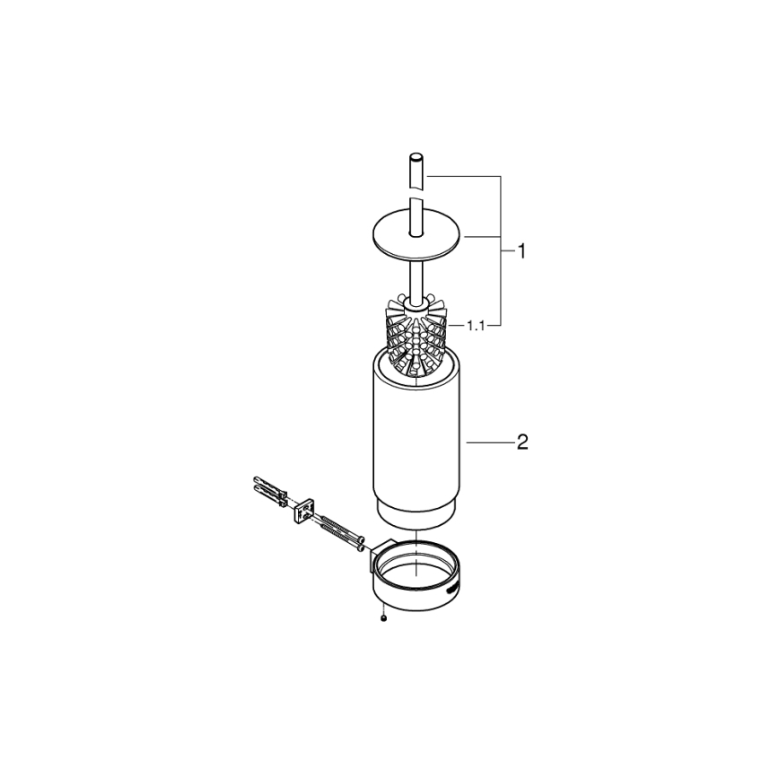 GROHE 41076000 - Sada na čistenie toalety SELECTION, lesklý chróm