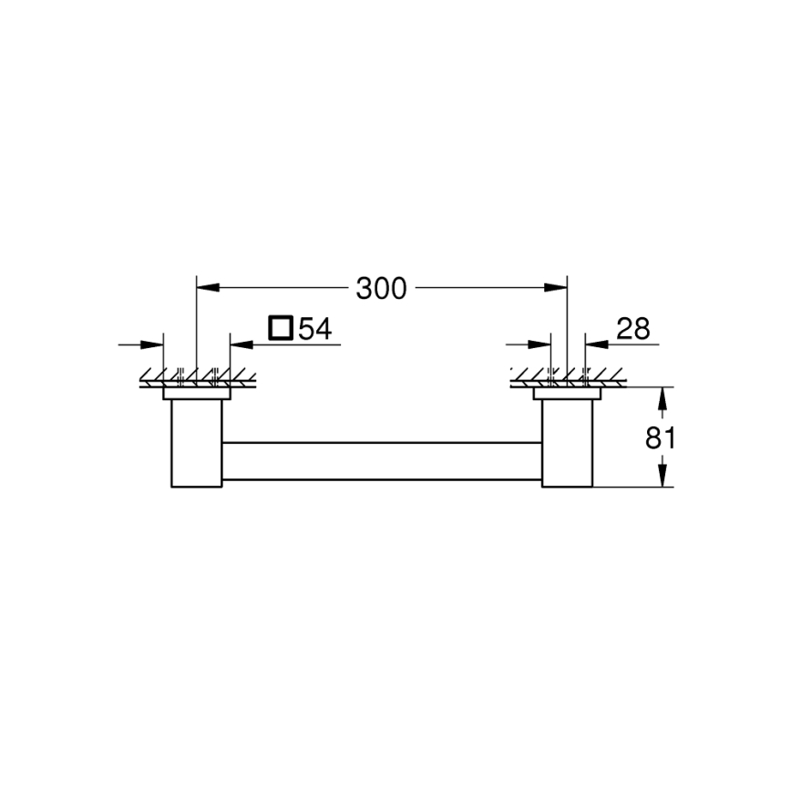 GROHE 41094DC0 - Madlo START CUBE 354 mm čierna