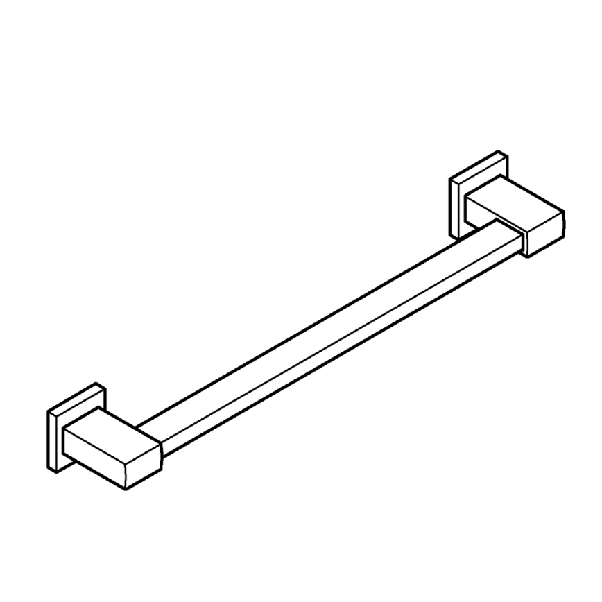 GROHE 41095DC0 - Vaňové madlo QUICKFIX START CUBE 504 mm bambus/hnedá