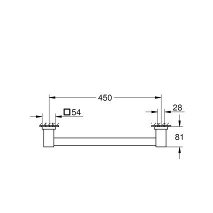 GROHE 41095DC0 - Vaňové madlo QUICKFIX START CUBE 504 mm bambus/hnedá