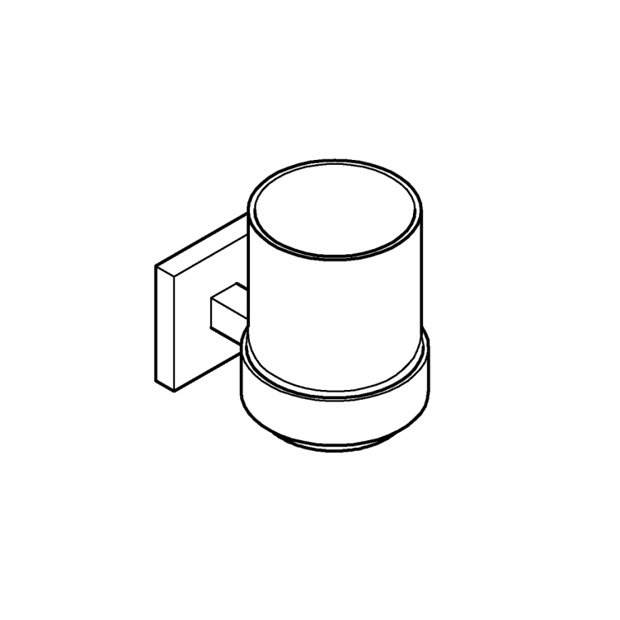 GROHE 410972430 - Čierny sklenený pohár s držiakom START CUBE