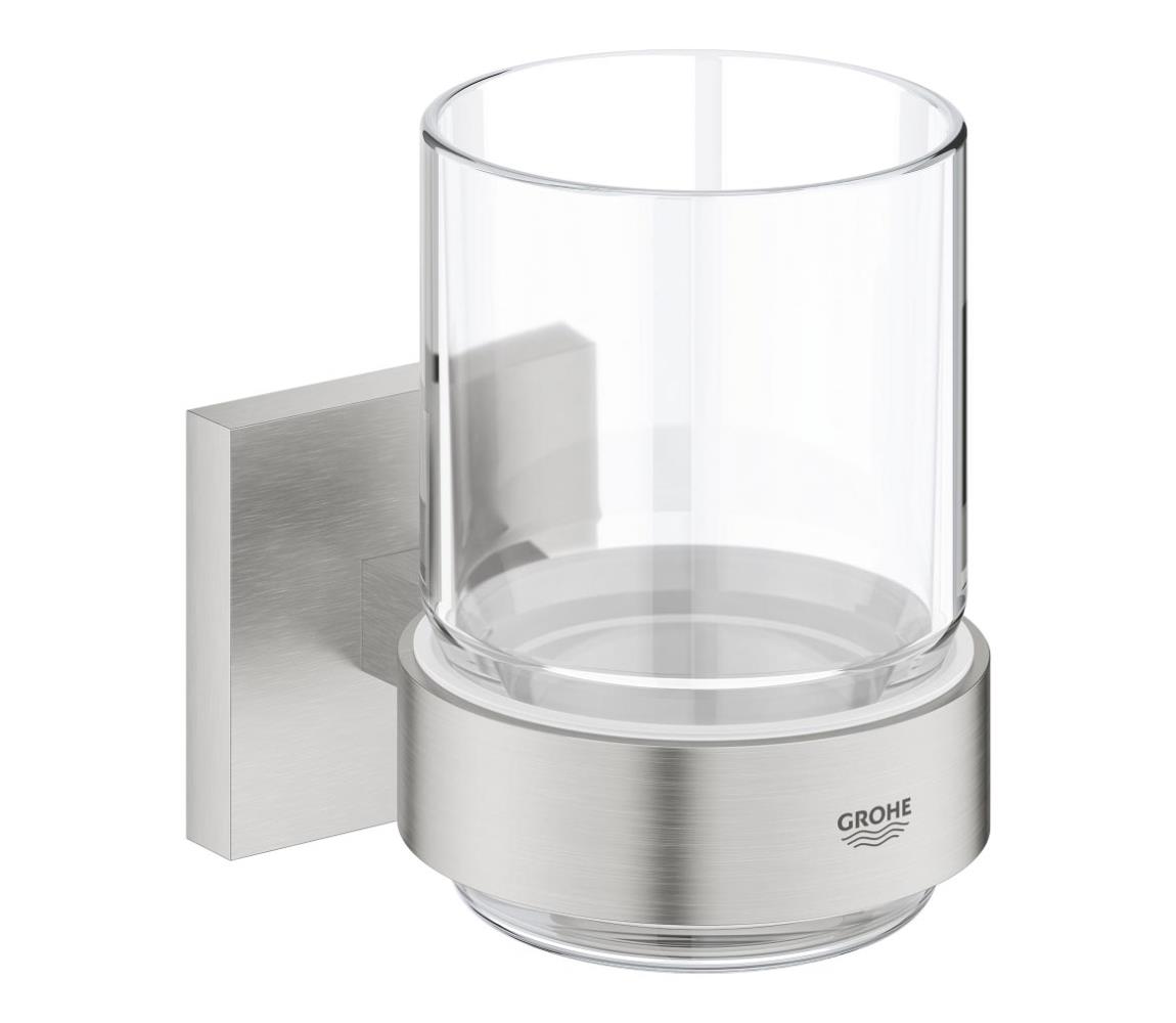 GROHE 41097DC0 - Sklenička s držiakom START CUBE, nerez 41097DC0