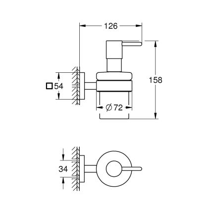 GROHE 41098DC0 - Nerezový dávkovač tekutého mydla START CUBE 160 ml