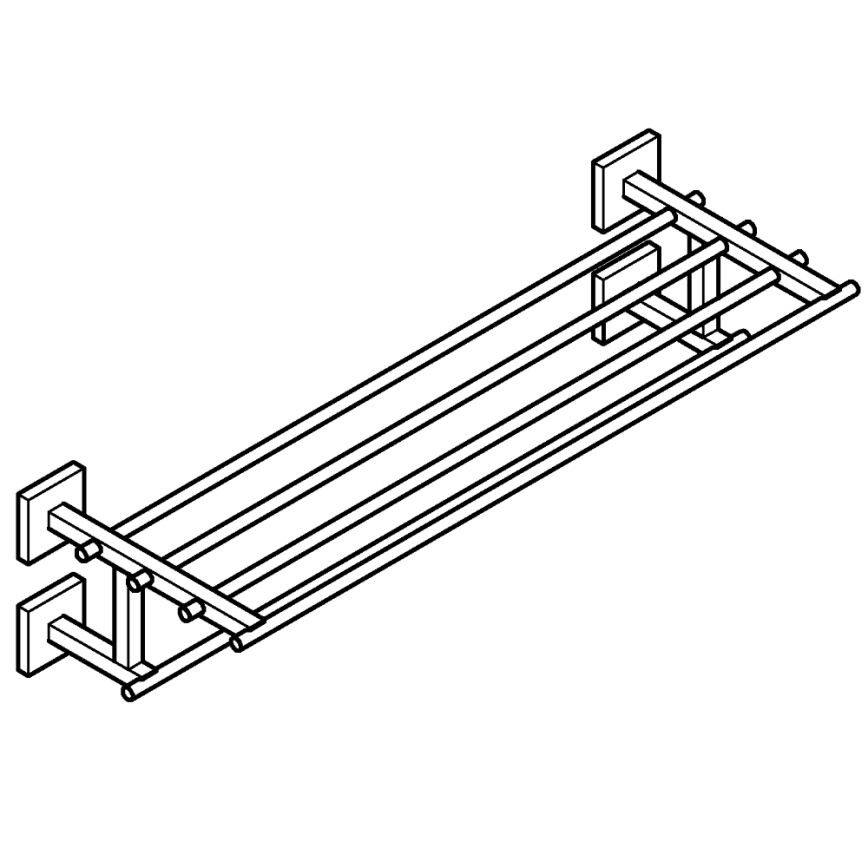 GROHE 41099000 - Multidržiak na uteráky START CUBE 600 mm lesklý chróm